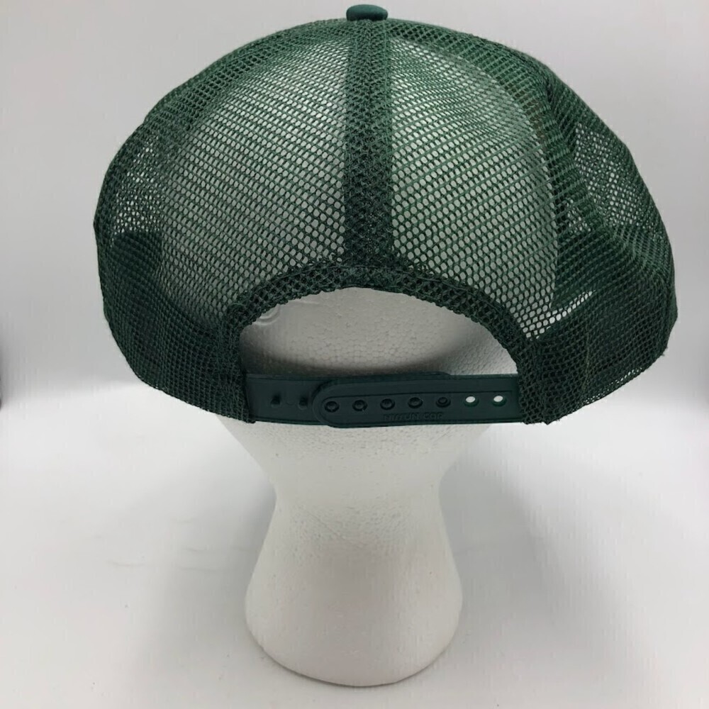 Vintage Flyers Green Mesh Trucker Nissun Baseball Cap Hat Mid Century Snapback - Picture 9 of 10
